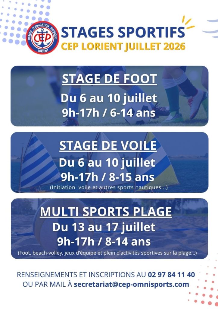 stage d ete propose au cep lorient